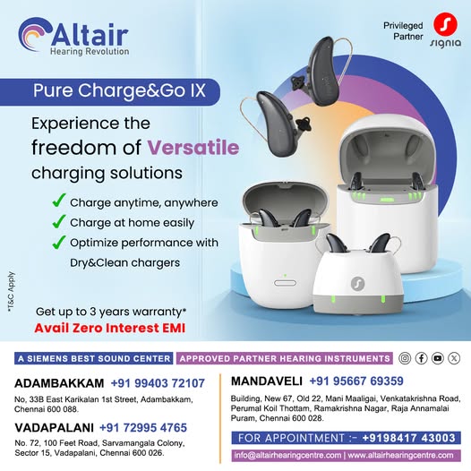 Authorized Signia Hearing Aid Seller in Chennai – Altair